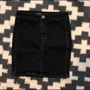 Black American Eagle Denim Skirt